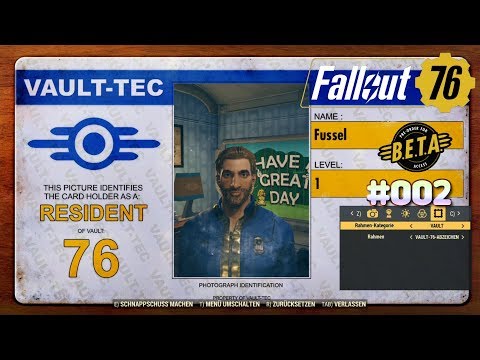 Fallout76 BETA 💥 B002 - Ein Foto 📸 für den Ausweis bitte