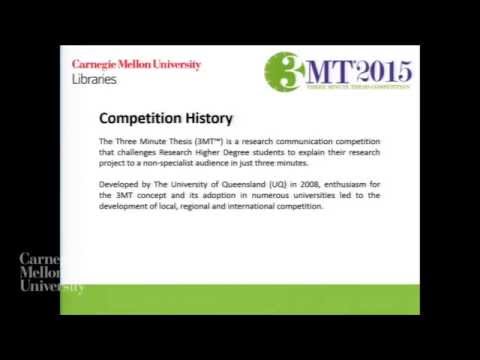 Three Minute Thesis 2015 Opening Remarks