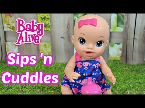 Baby Alive Sips ’n Cuddles Baby Doll Review Toy Demo Video