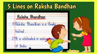 5 lines on raksha bandhan in english| 5 lines on rakhi|5 lines on raksha bandhan