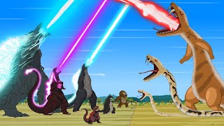 Evolution of GODZILLA & KONG vs Evolution of PYTHON: Atomic Breath - FUNNY CARTOON