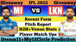 MI vs LKN | MI vs LSG Dream11 Prediction | MUM vs LSG My11circle Team | MI vs LKN Match | IPL 2022
