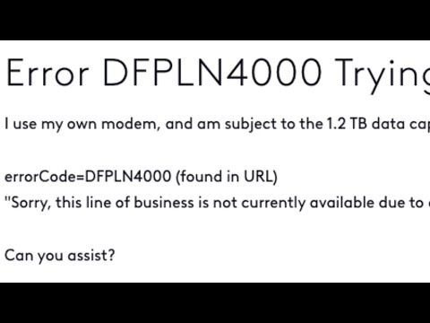 How To Resolve Xfinity Comcast Error Code Dfpln4000