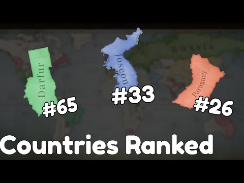 Ranking every country i played after 4500 hours of victoria 3