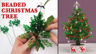 Easy DIY beaded Christmas Tree decoration #diycrafts #beads #christmas