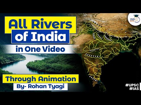Learn All Rivers of India through 3D Animation | Drainage & Catchment | UPSC IAS & Competitive Exams
