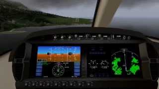 preview picture of video 'X-Plane 10 - VFR landing at Shelter Cove with a Cirrus Vision SF50'