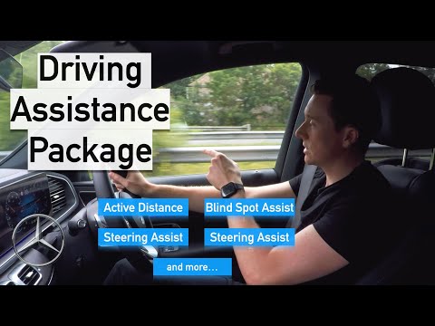 Part of a video titled Mercedes Benz DRIVING ASSISTANCE Package - YouTube