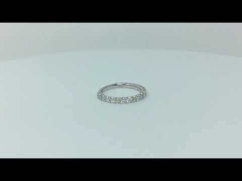 1.9MM CLAW-SET THREE-QUARTER 22 DIAMOND ETERNITY RING IN 14k WHITE GOLD - 0.64CTS