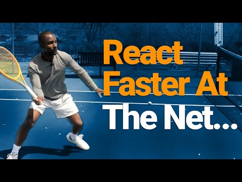 Tennis Volley lesson: Volley technique for dealing with hard hit balls...