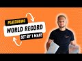 World record for BIGGEST plastering set by 1 man!
