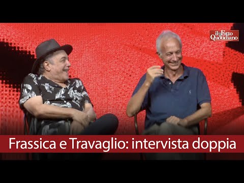 Nino Frassica e Marco Travaglio, la surreale intervista doppia alla festa del Fatto