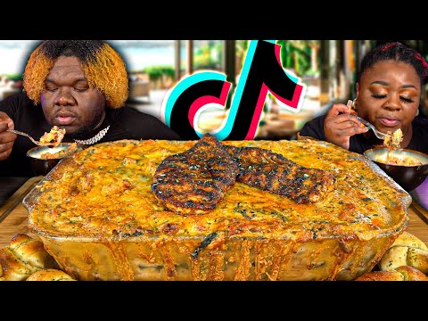 TIKTOK ROTEL CHICKEN PASTA MADE MY WAY!! | RECIPE + MUKBANG | EATING SHOW