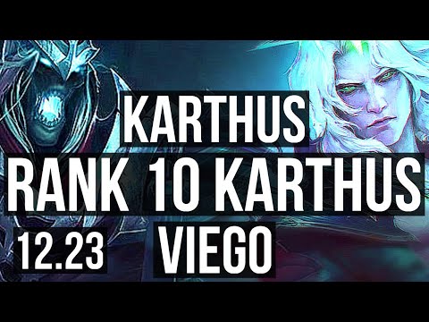 KARTHUS vs VIEGO (JNG) | 6 solo kills, Legendary, 13/4/18, Rank 10 Karthus | EUW Challenger | 12.23