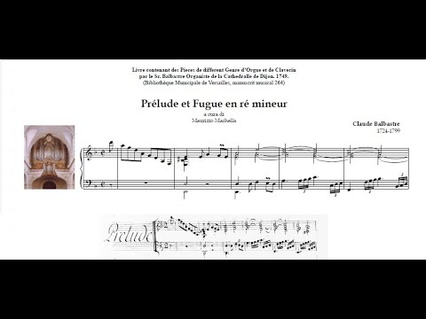 Claude Balbastre (1727-1799): Prélude et Fugue in Ré Mineur
