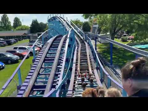 Back row point of view footage of Kingdom Coaster