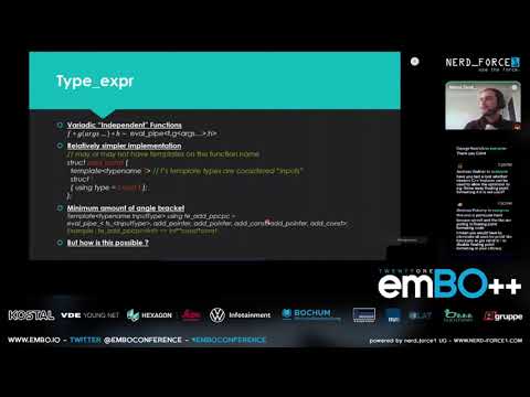 emBO++ 21 - Rémi Drolet - Type_expr: C++11 Library For Generic Meta-Programming On Types
