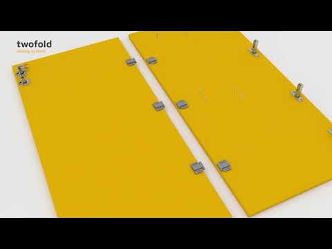 Système coulissant et pliant pour 2 portes - 50 kg maxi - Twofold EMUCA