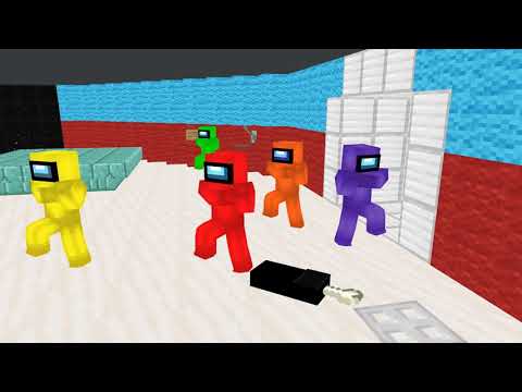 Among Us distraction dance animation in Minecraft