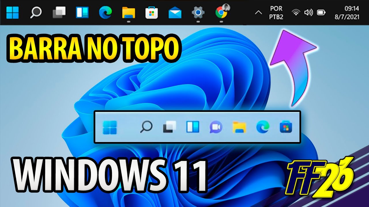 🔝 Como Colocar a BARRA DE TAREFAS no TOPO DA TELA no Windows 11 – É Possível e Fácil de Fazer