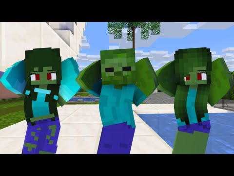 MONSTER SCHOOL : CHICKEN WING MEME ZOMBIE FAMILY - MINECRAFT ANIMATION
