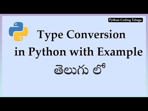 Python Type Conversion In Telugu Python Tutorial In Telugu Technical Srikanth