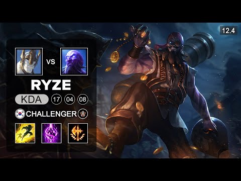 Ryze Mid vs Galio - KR Grandmaster - Season 12 Patch 12.4