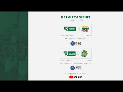 MKL U16 KA „Žalgiris“-II   -   Tornado KM-I „Alburnus“ (vaikinai)