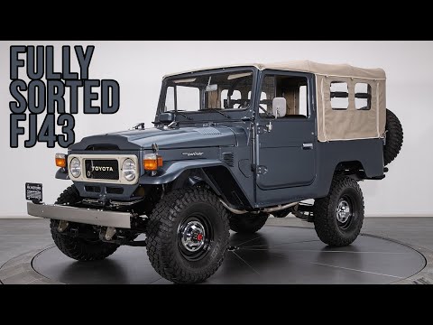 Restored 1983 Toyota Land Cruiser FJ43 in Porsche Venetian Blue