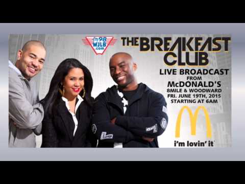 Cheron on FM 98 WJLB Promoting The Breakfast Club Friday McDonald's LIVE Broadcast