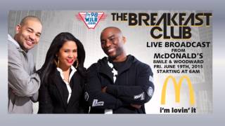 Cheron on FM 98 WJLB Promoting The Breakfast Club Friday McDonald's LIVE Broadcast