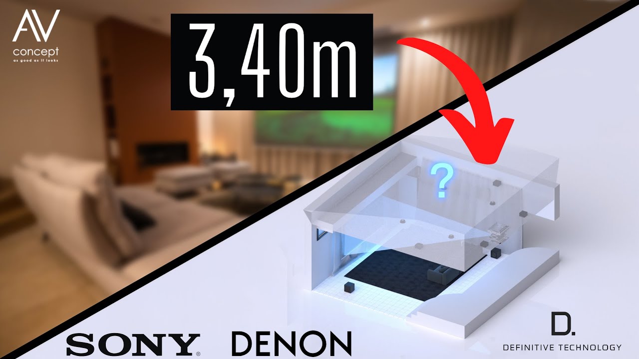 Home Cinema avec plafond cathédrale