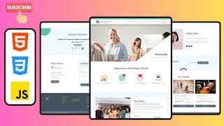 Responsive Charity Website Design Using HTML , CSS & JavaScript With Free Source Code