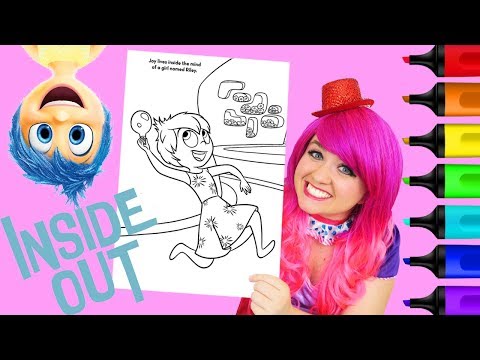 Coloring Joy Inside Out Coloring Book Page Colored Markers Prismacolor | KiMMi THE CLOWN Video