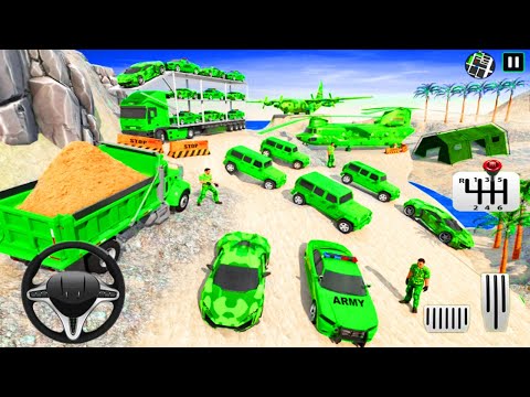 Army Car Transporter 2019 Airplane Pilot Games - US Army Car Truck Transport - Android Gameplay