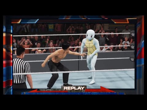 Bruce Lee vs. Squirtle (WWE 2k19) - CPU vs. CPU - Epic Battle 💯 🐲 - Dragon Fights 🐉