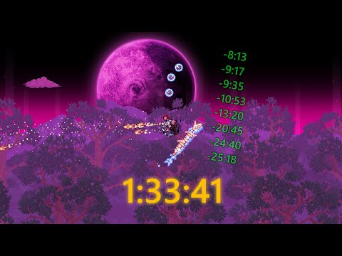 Terraria - Master Hardcore Moon Lord Speedrun 1:33:41 (Random Seed, NMA)