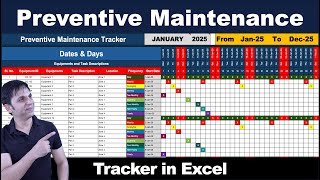 Preventive Maintenance Tracker in Excel / PPM Tracker / Excel