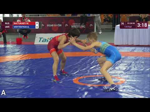 1/4 FS - 38 kg: M. BAITUKAEV (RUS) v. A. VOYTOVYCH (UKR)