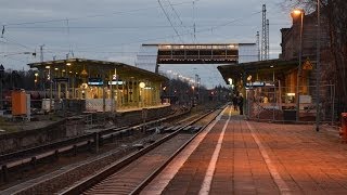 preview picture of video 'Königs Wusterhausen am 29.12.2013 - jetzt Großbaustelle mit Bahnsteigbrücke'