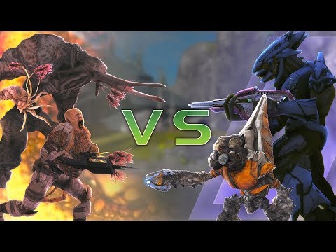 Massive AI Battle Flood VS Covenant (Halo 3)