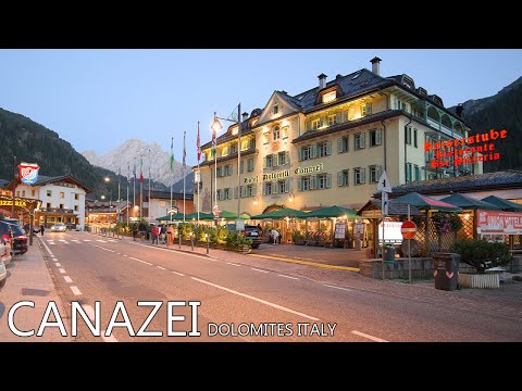 CANAZEI DOLOMITES ITALY - A Beautiful Calm & Relaxing Evening Walk In 8K