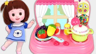 Baby Doli pink mart register and kitchen cooking