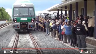 preview picture of video 'Smart Train comes to new Cotati Train Depot HD'