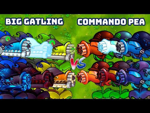 PvZ1 Fusion2.6 Challengesss!!! Team Big Gatling vs Team Commando Pea | Who Will Win???