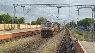preview picture of video 'Trichy Intercity express blasting 100 km/hr speed (GOC) WDP-4D EDM 40100'