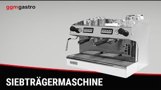 Machine à café porte-filtre – 2 groupes – avec système de préinfusion inclus