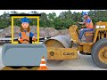 Road Roller With Handyman Hal Construction For Kids Learn About Rollers