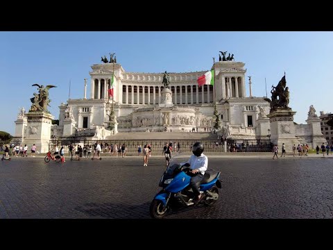 🇮🇹 Rome, Italy - August 16, 2021 - Walking Piazza Venezia & Via Dei Fori Imperiali  (4K)