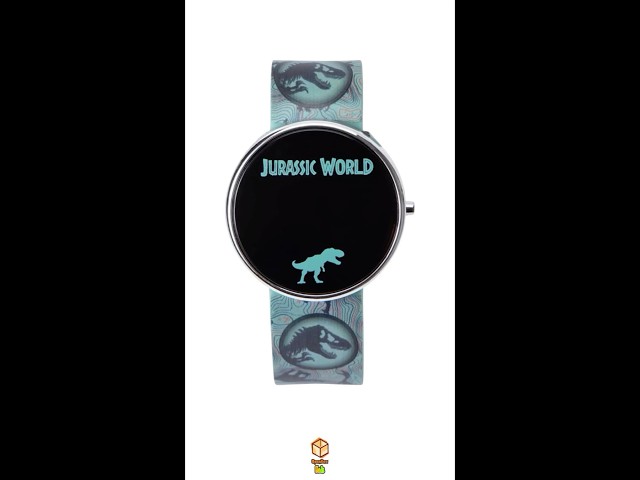Vídeo relacionado con Jurassic World Reloj Digital de Cuarzo para niño con Correa de plástico JRW4100, Estampado Verde, Correa
